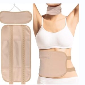 Castor Oil Pack Wrap Set, Adjustable Reusable Organic Castor Oil Pack Kit, Castor Oil Packs For Liver Detox With Elastic Strap Cotton Machine Washable Anti Oil Leak