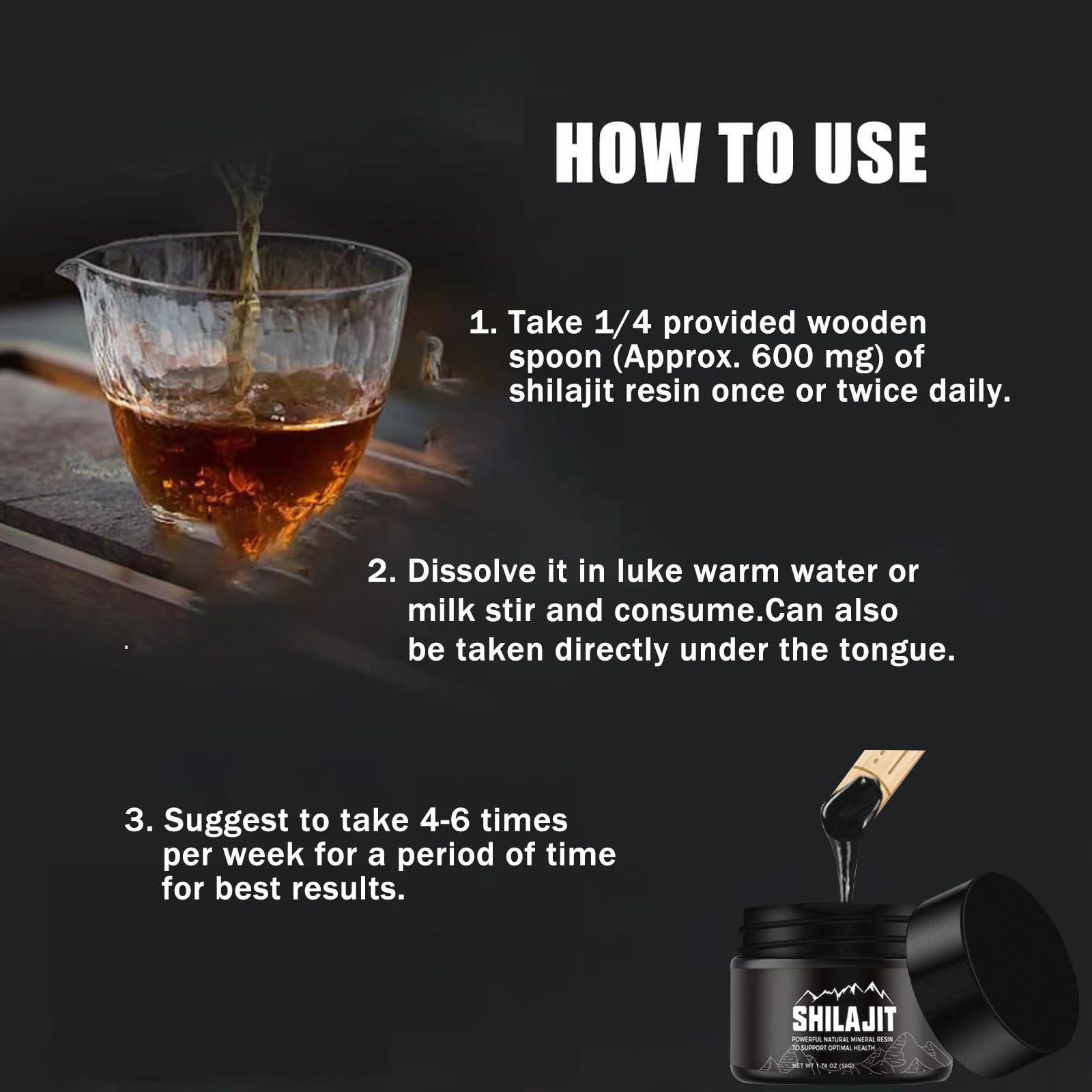 Shilajit Pure Himalayan 50 Grams Natural Organic Shilajit Resin,Golden Grade Shilajit Supplement For Men And Women With 80 Trace Minerals & Fulvic Acid For Energy, Immune Support