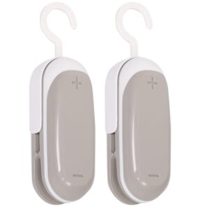 2PACK Mini Bag Sealer, Portable Heat Vacuum Sealers Plastic Sealer, 2 In 1 Heat Seal And Cutter Mini Food Sealer For Plastic Bags Food Storag