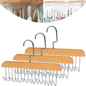 3Pcs Bra Hangers For Closet Organizer, All In One Hanger - 360 Rotating, Tank Top Hanger With 8 Hooks, Bra Organizer, Space Saving Closet Organizer For Tops, Bras, Camisoles, Scarfs Or Belts