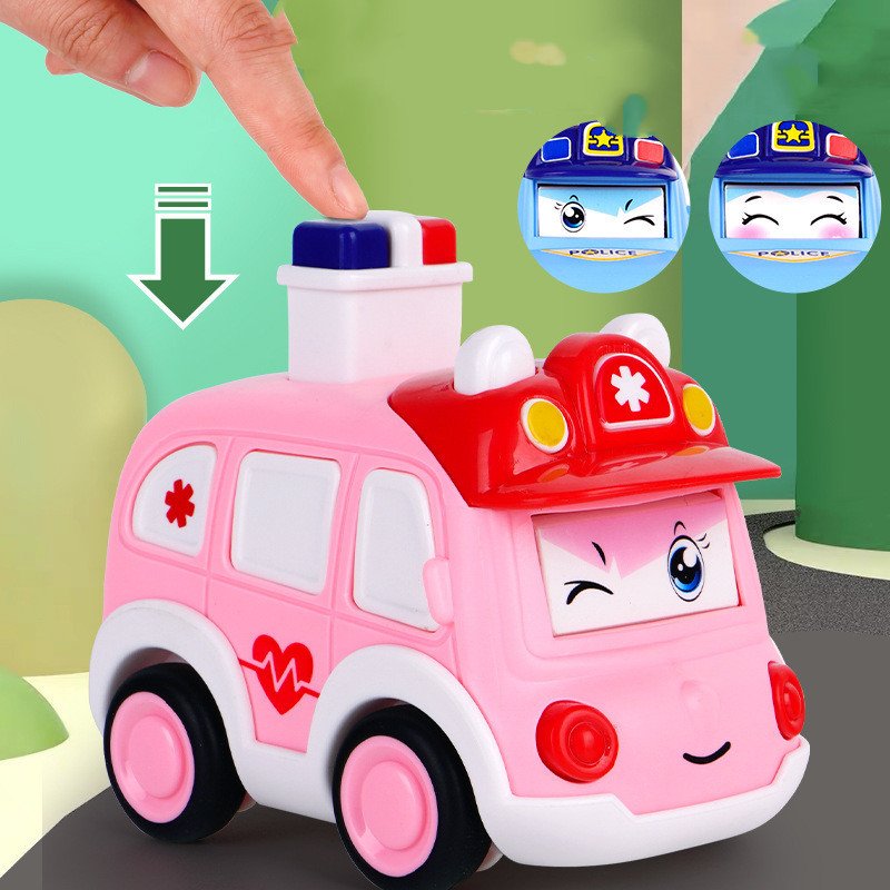 Children's Cartoon Police Car Toy Boy Stall Toy Car - Image 2